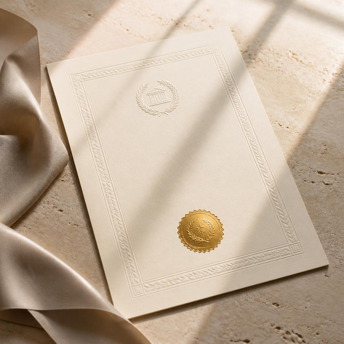 Diplôme certifié de l'académie Gloria